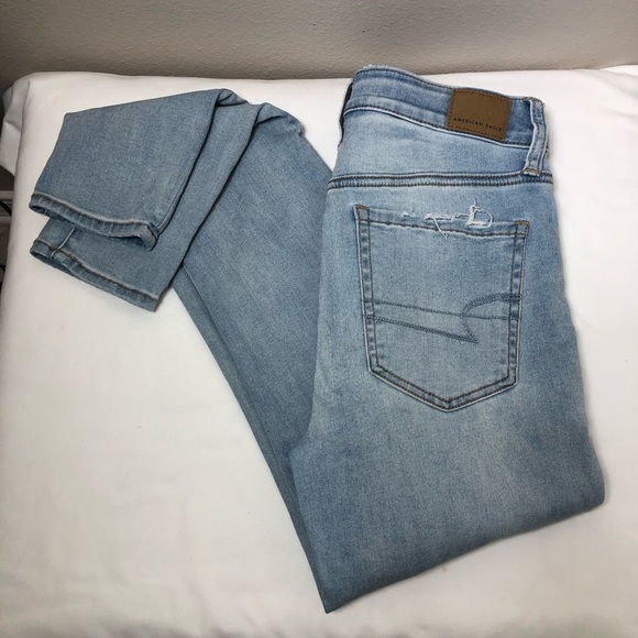 American Eagle Outfitters Nex(T) Level Stretch Tapered High Rise Blue Jegging 8R - Picture 16 of 16